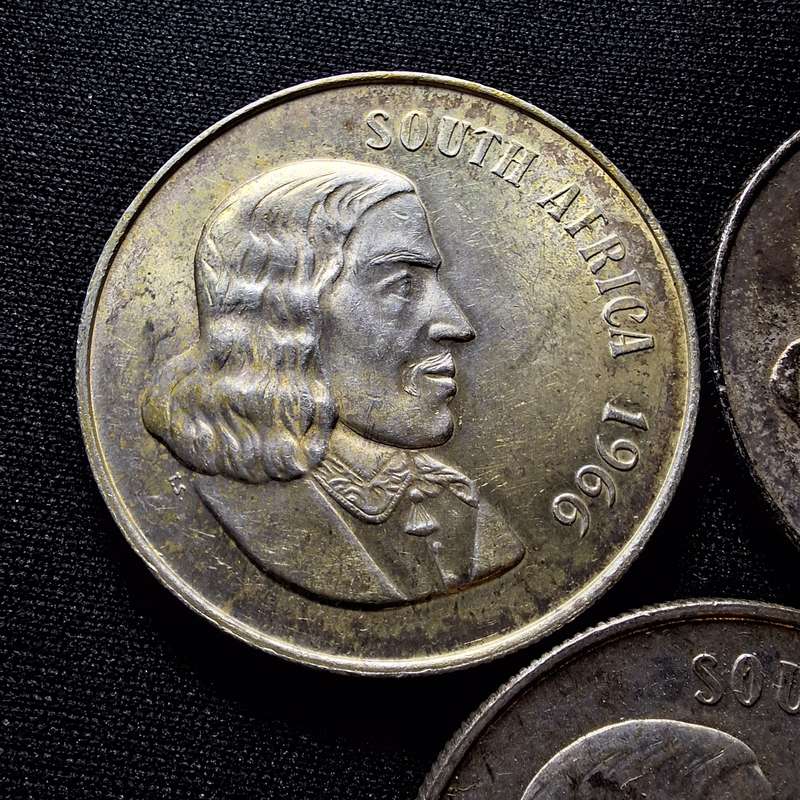 3 x 1966 South Africa R1 Silver Coins