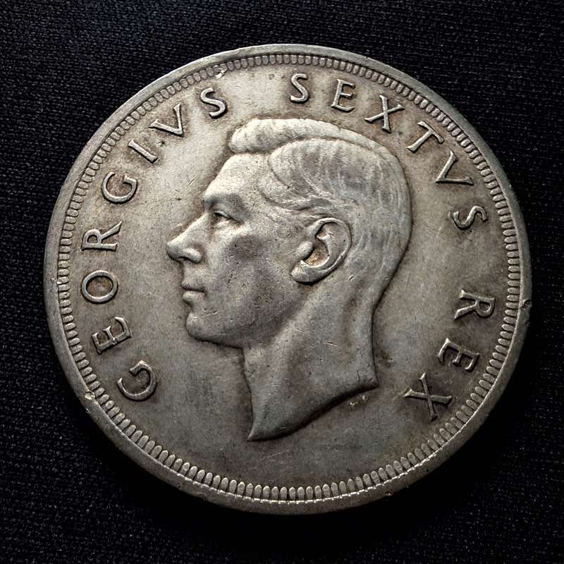 1952 South Africa 5 Shilling Silver Coin