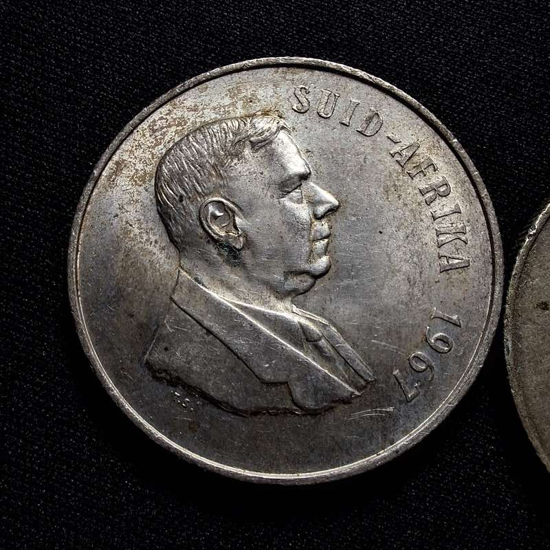 2 x 1967 South Africa R1 Silver Coin