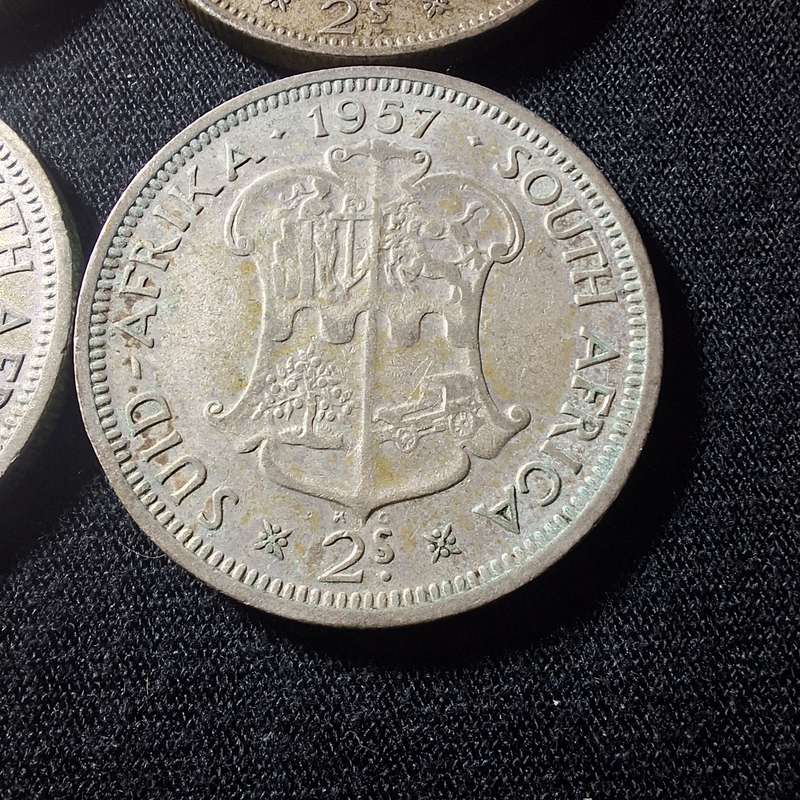 1952 to 1958 - 2 Shilling SA coins