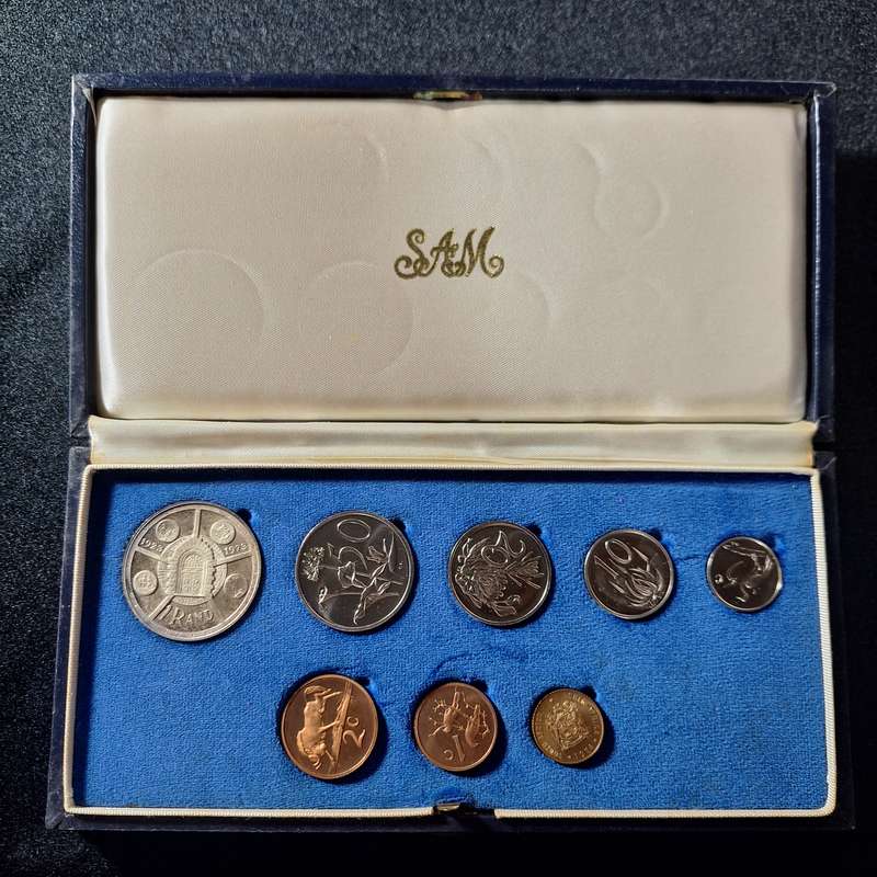 1974 SA Mint Proof Set with Silver 1 Rand