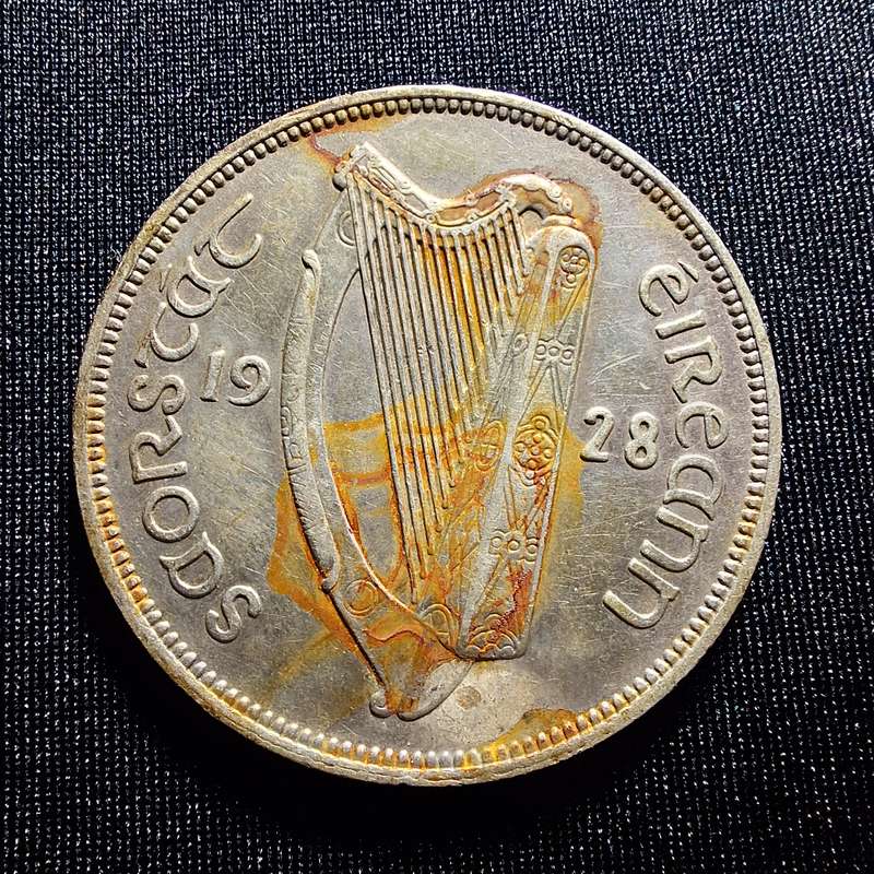 1928 .750 Silver Ireland Republic Half Crown