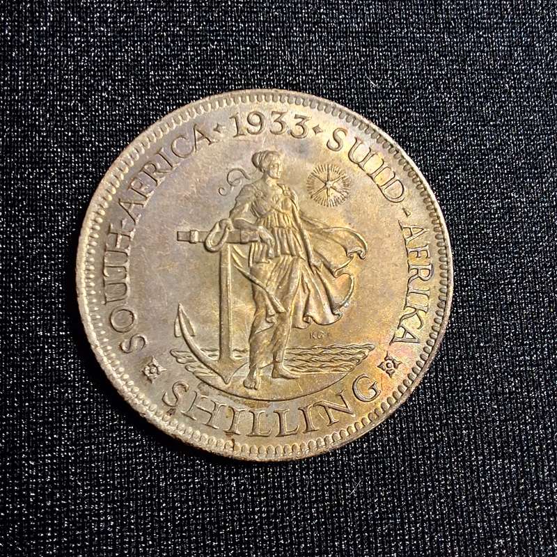 1933 1 Shilling Silver South Africa Coin - High Grade