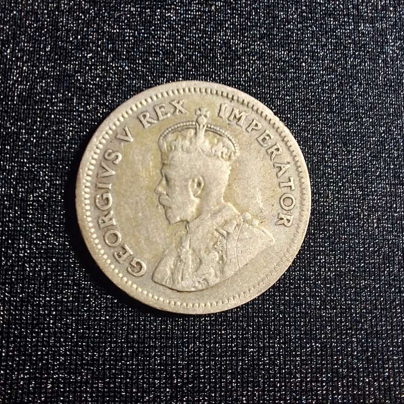 1927 6D Sixpence Silver South Africa Coin