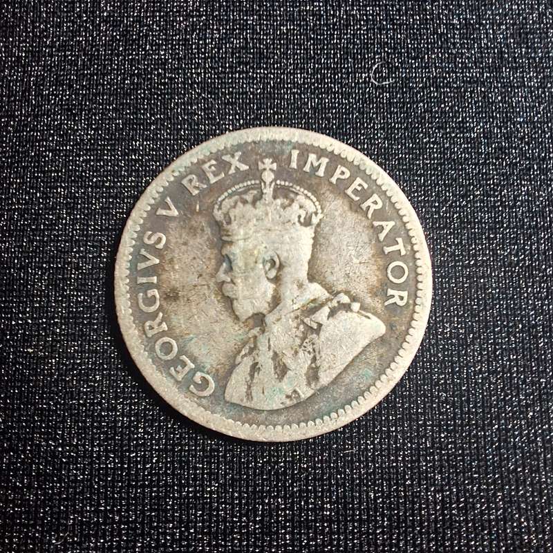1924 6D Sixpence Silver South Africa Coin