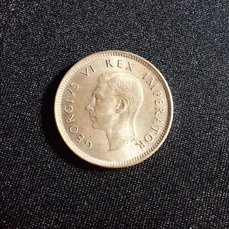 1938 PL 6D Sixpence Silver South Africa Coin