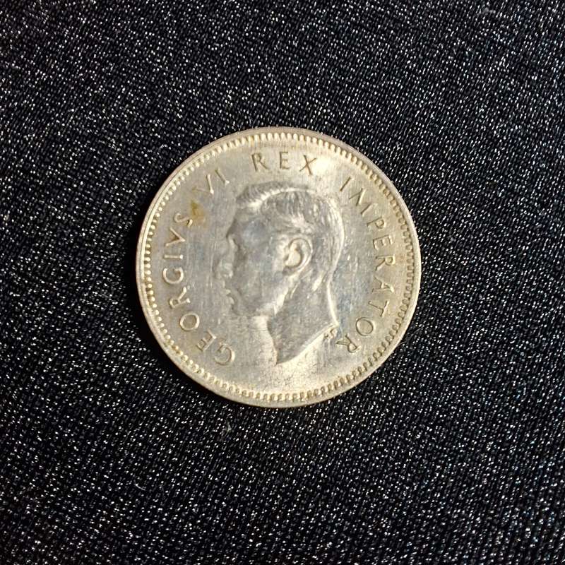1945 3D Threepence Silver South Africa Coin