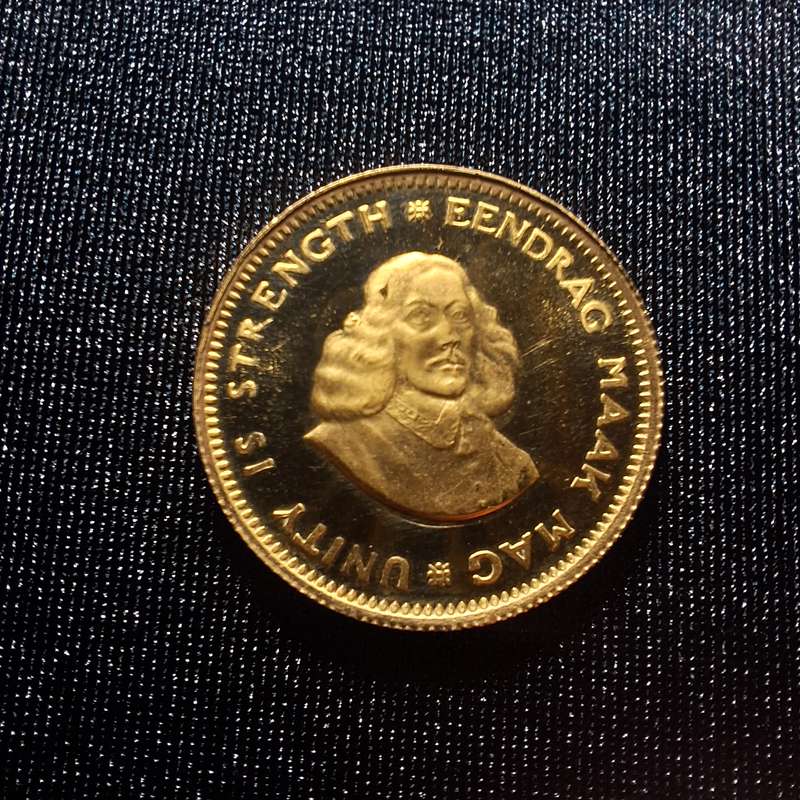 1970 R1 Gold Proof South Africa Coin