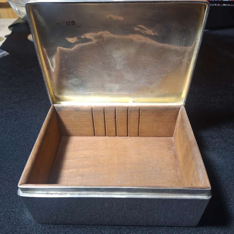 1800's Hallmarked Sterling Silver Cigar Box (736 Grams)