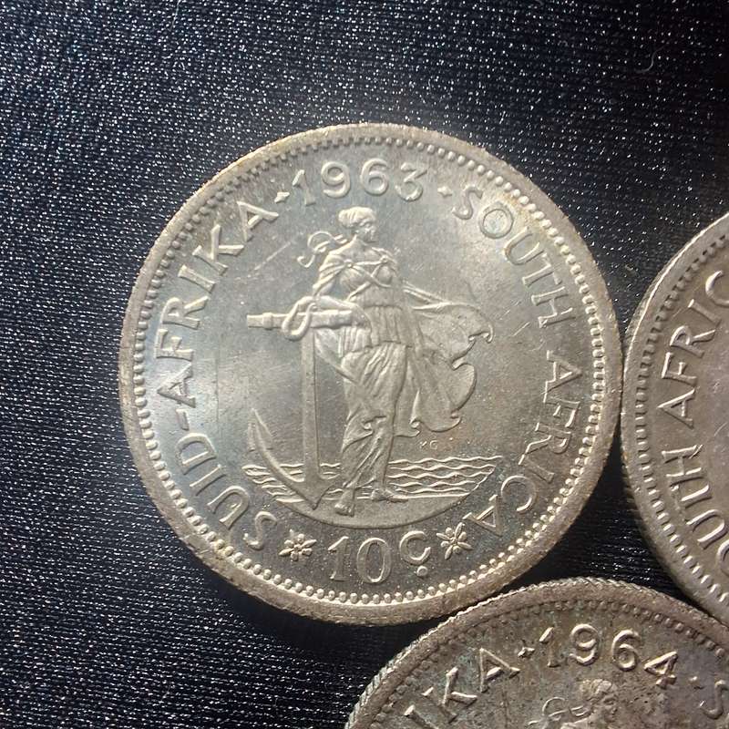 1958, 1963, 1964 - 1 Shilling South Africa Coins