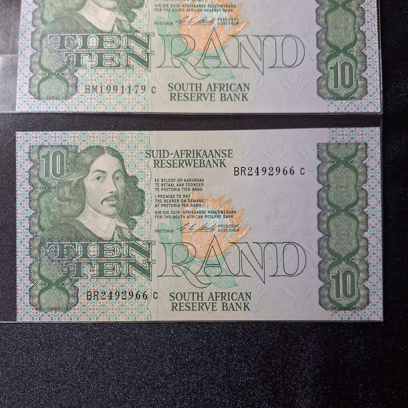 3 x South Africa R10 Notes