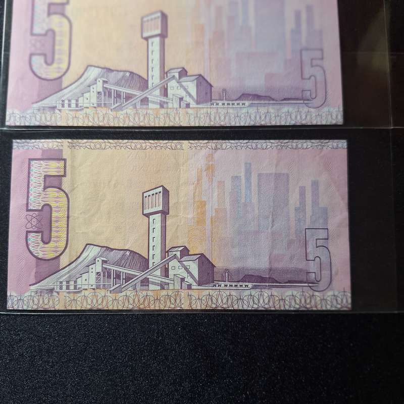 4 x South Africa R5 Gerhard de Kock Bank Notes