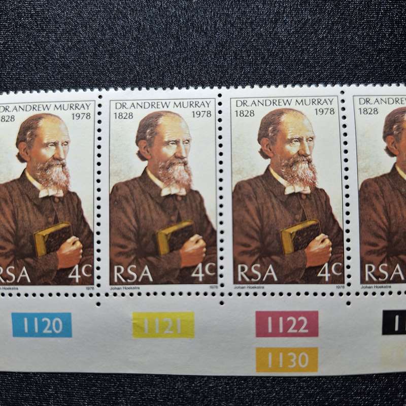 1978 5 x Horizontal Strip South Africa 4c Dr Andrew Murray Stamps - Mint Unused