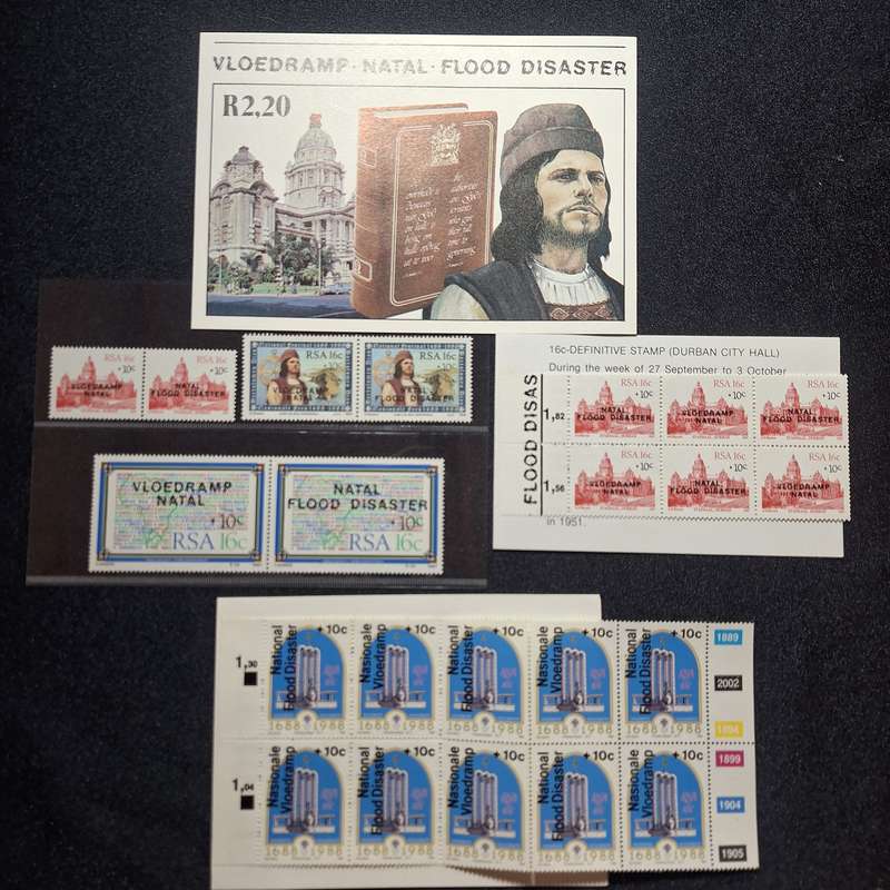 1987/88 Natal Flood Disaster Stamp Set MNH