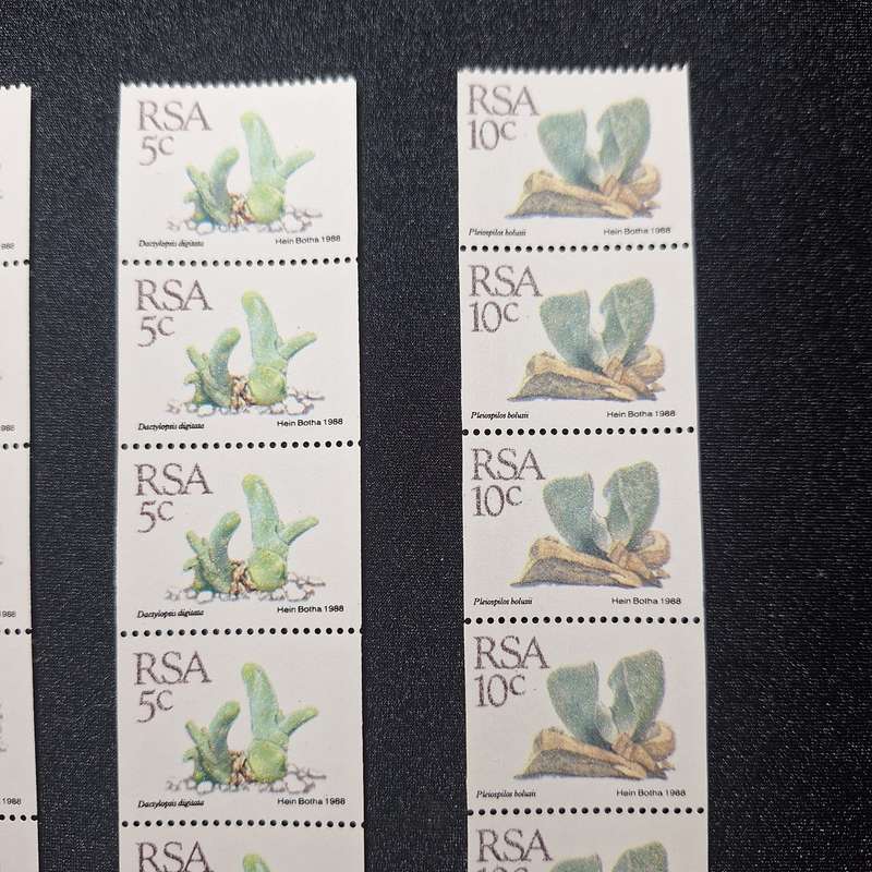 1988 RSA 5th Definitive Issue Coil Stamps full set of 4 - 10 in each