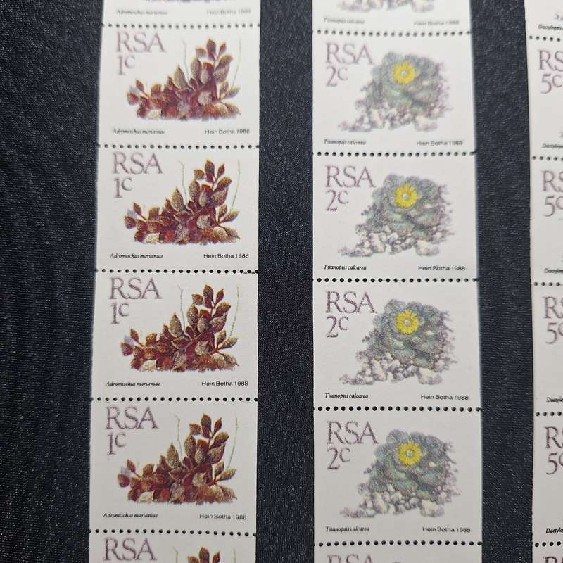 1988 RSA 5th Definitive Issue Coil Stamps full set of 4 - 10 in each