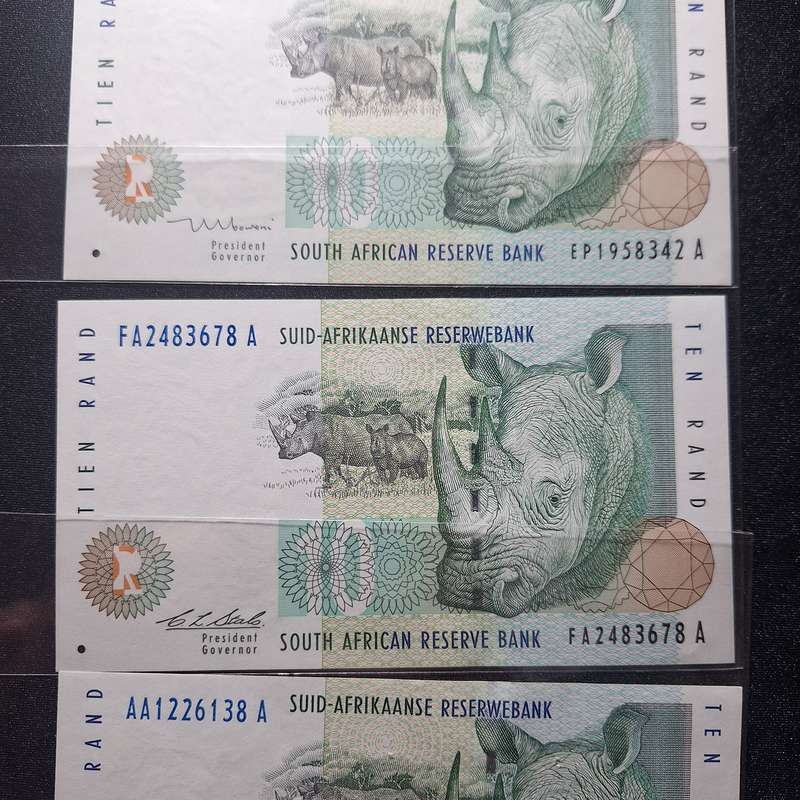 4 x CL Stals 10 Rand Notes