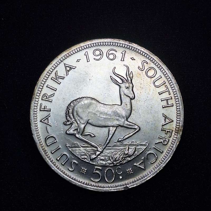 1961 50c South Africa Coin