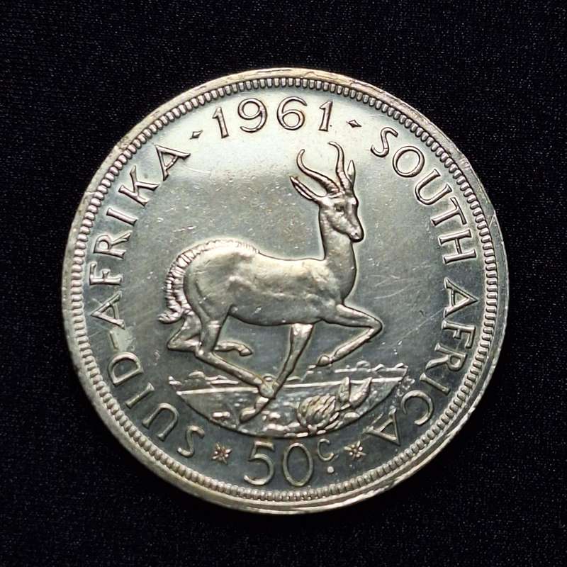 1961 50c South Africa Coin #2