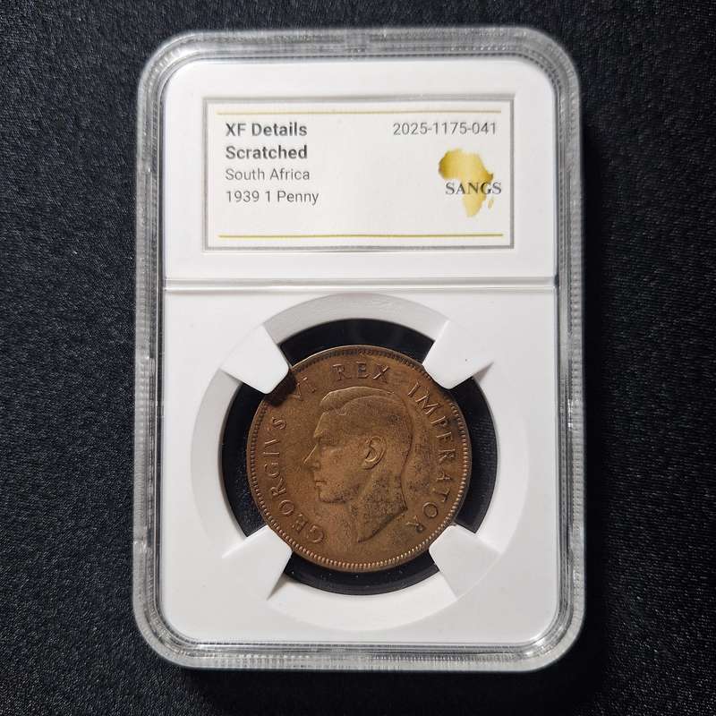 1939 - 1 Penny South Africa Coin SANGS Graded