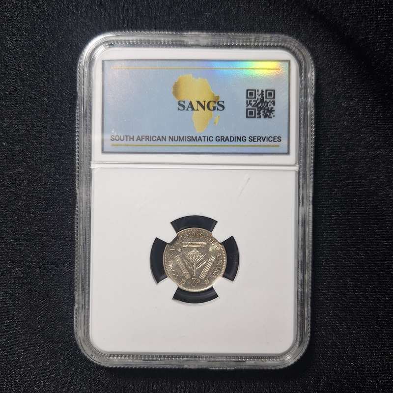 1939 - 3 Pence Silver South Africa Coin AU55 SANGS Graded