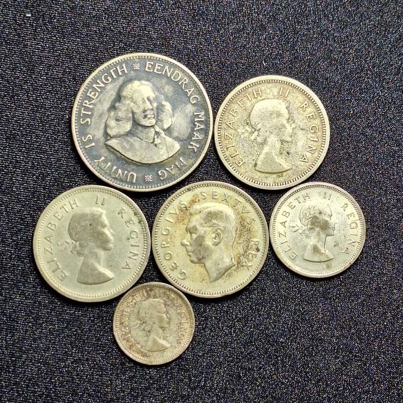 32 Grams Various Dates 50% Silver South Africa Coins