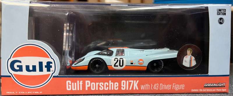 New 1/43 Greenlight Gulf Porsche 917
