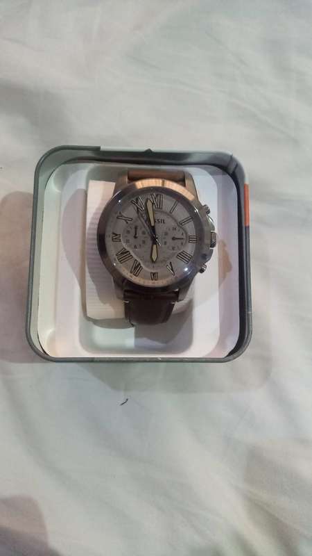 Fossil Men's FS5214 Grant Chronograph Dark Brown Leather Watch