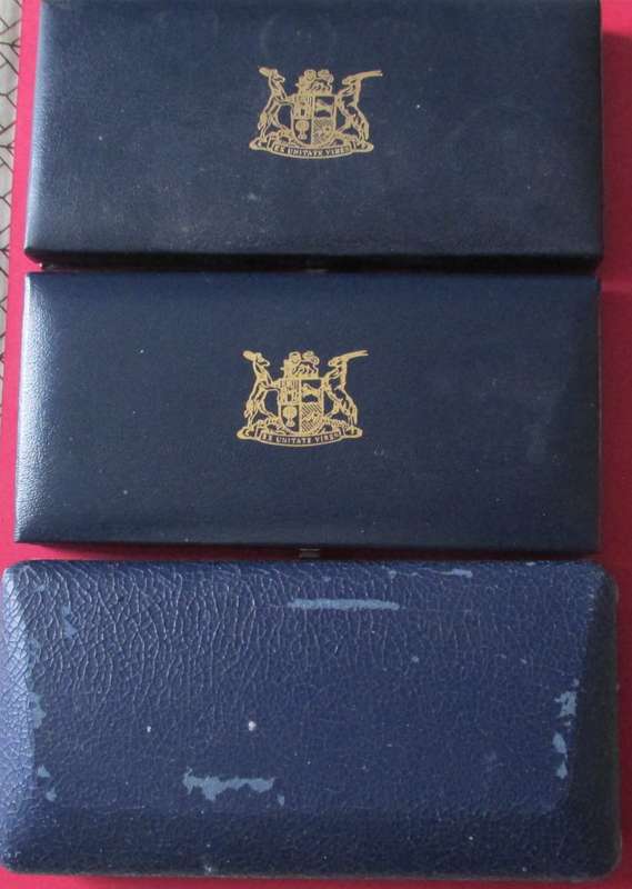 3 S.A. PROOF SETS - 1990 1992 1993 ( 1990 ONE CENT MISSING)