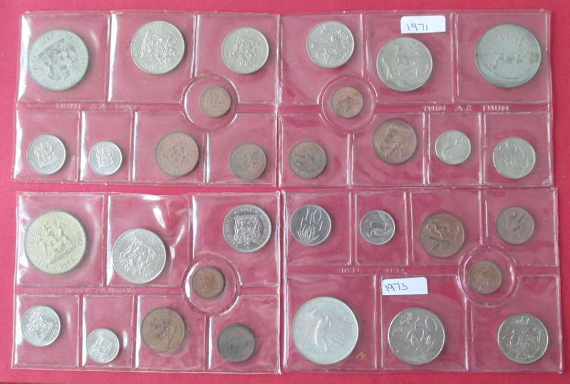 4 UNCIRCULATED MINT PACKS - 1/2 CENT TO SILVER RAND