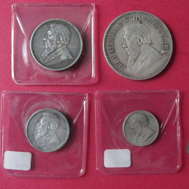 4 Z.A.R SILVER COINS