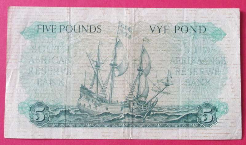 EXCELLENT CONDITION 5 POUND NOTE M.H. de KOCK - 31.01.53