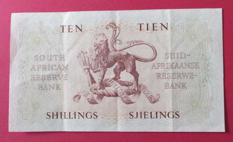 TEN SHILLINGS 1956  M.H. de KOCK - 3rd ISSUE