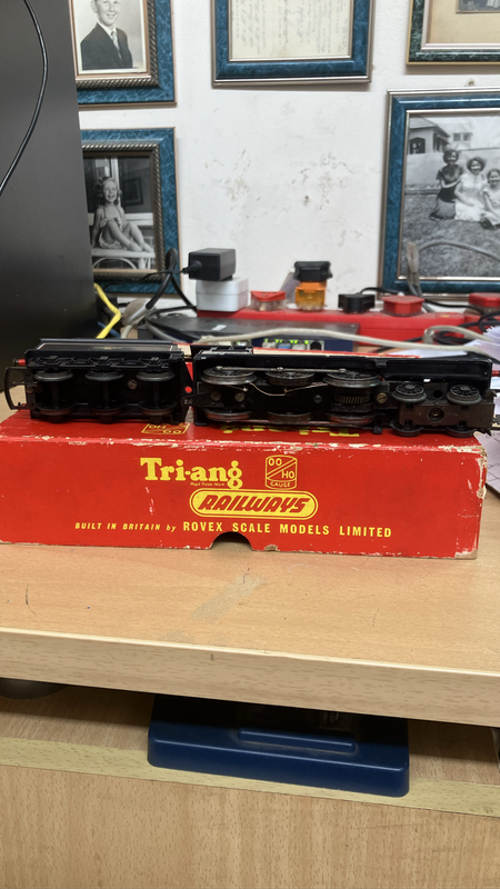 Triang loco and tender.