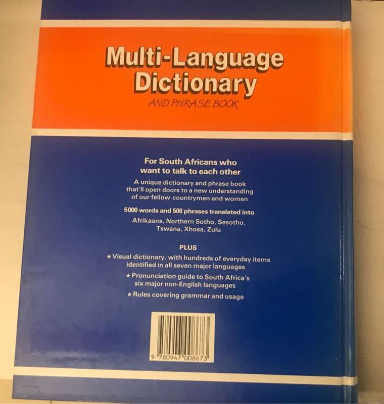 South African multi-language dictionary & phrase book