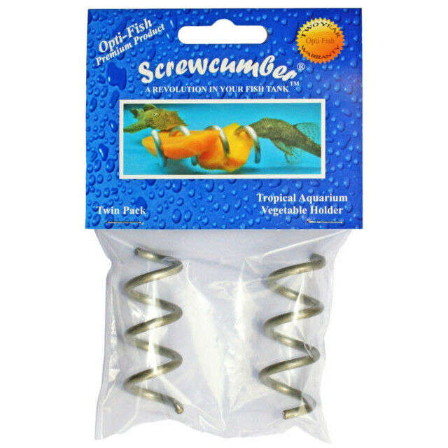 Screwcumber Vegetable Holder for Aquarium (Twin Pack)