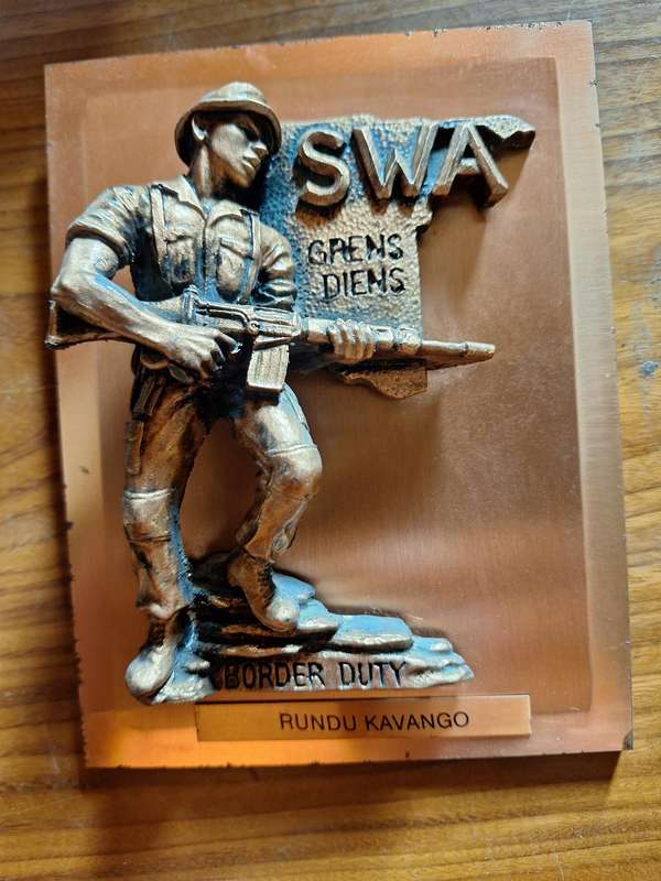 SADF SWA Plague for border duty Rundu in very good condition