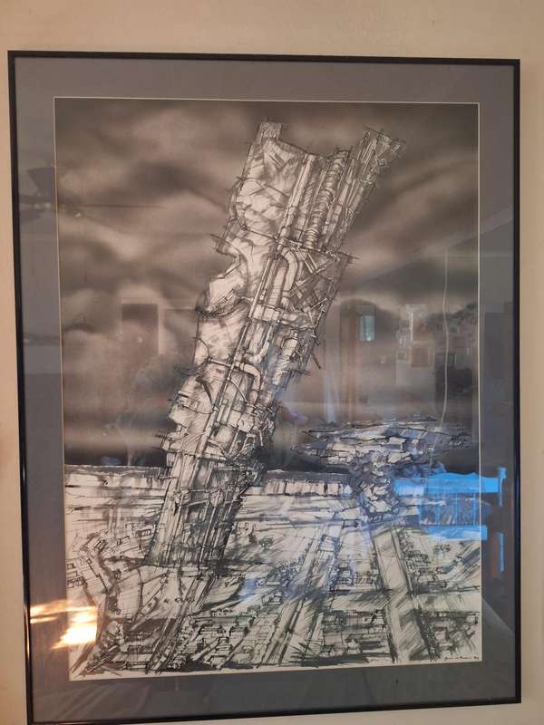 Gavin Du Plessis artwork of 94 Merriespruit tailings dam disaster