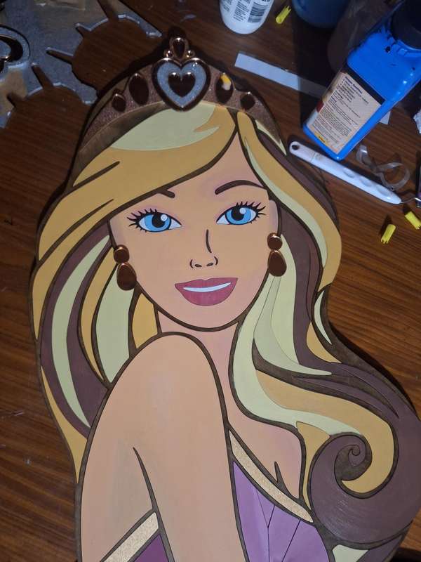Large Barbie Sign Layered painted wood
