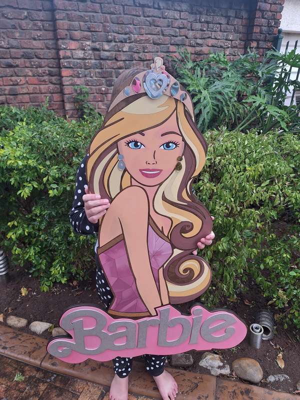 Large Barbie Sign Layered painted wood