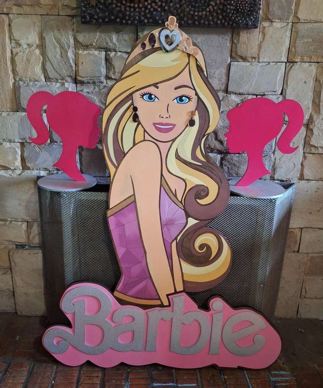 Large Barbie Sign Layered painted wood