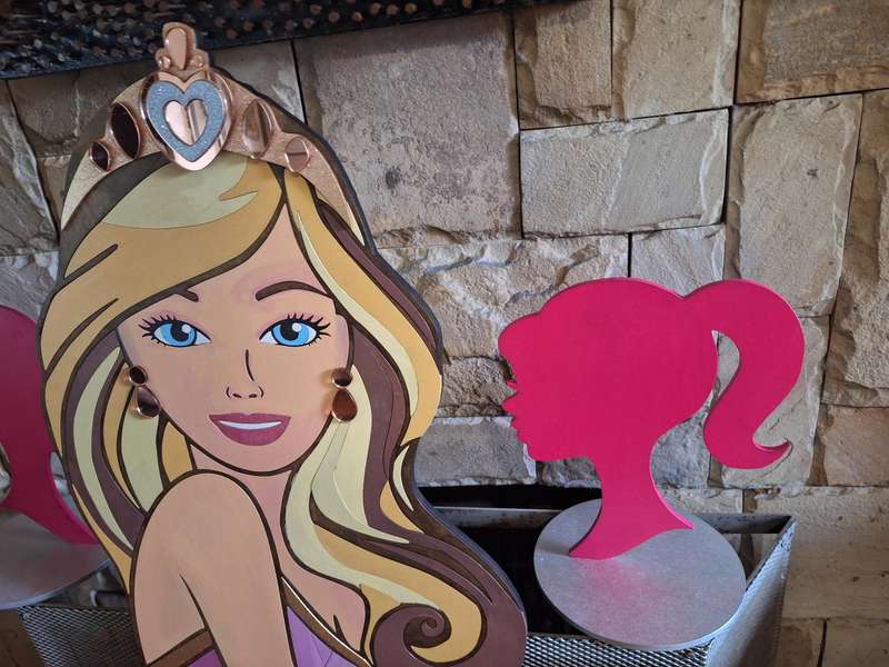 Large Barbie Sign Layered painted wood
