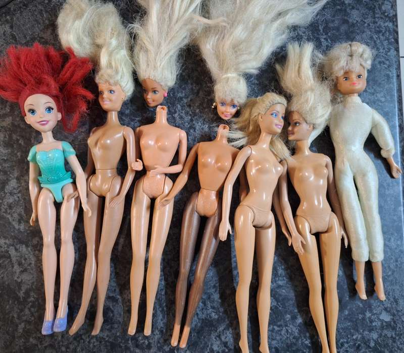 Mixed lot barbie dolls and other