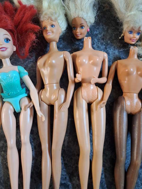 Mixed lot barbie dolls and other