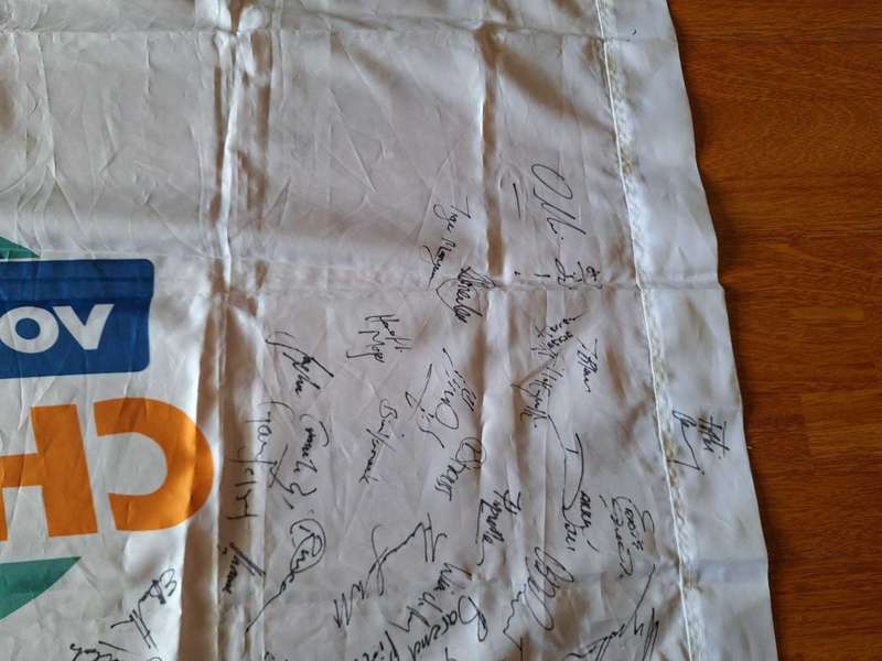 Cheetahs Rugby flag with Signatures