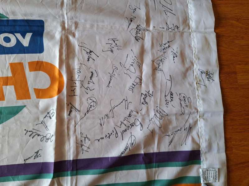 Cheetahs Rugby flag with Signatures