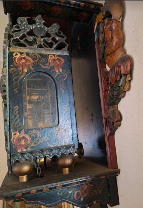 Old wall clock Dutch Stultyen stool clock Stoelklok