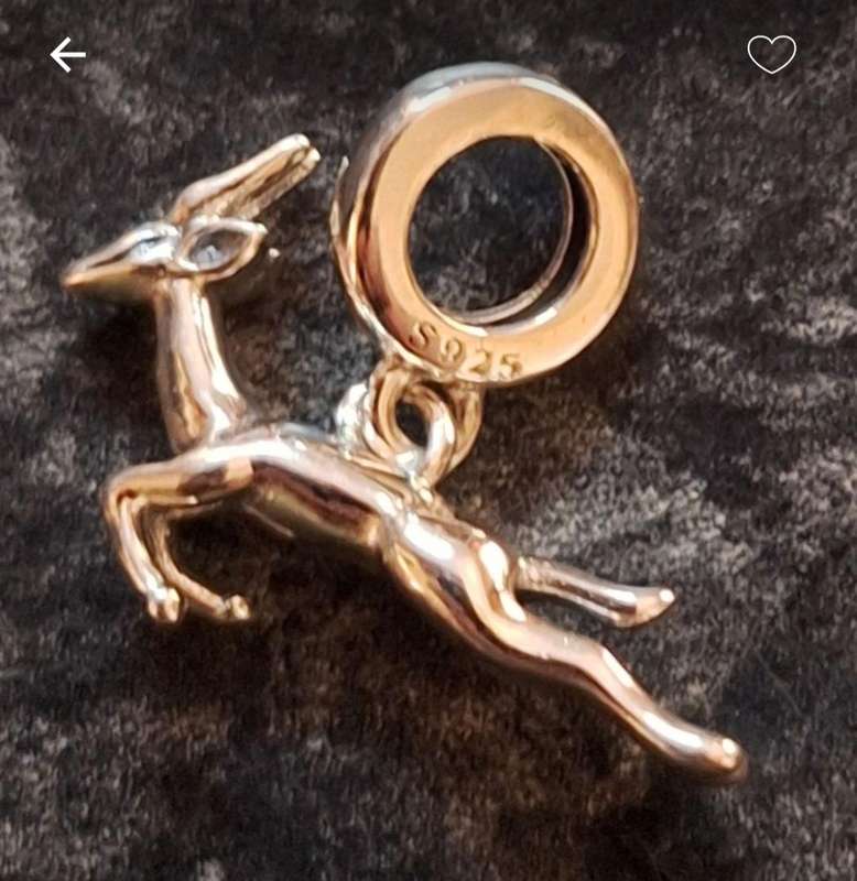 Springbok Charm Marked S925
