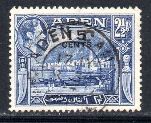 Aden - 1951 Surcharges 15c Used SG 35