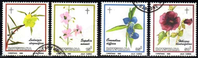 Botswana - 1986 Christmas Flowers Set Used SG 604-607